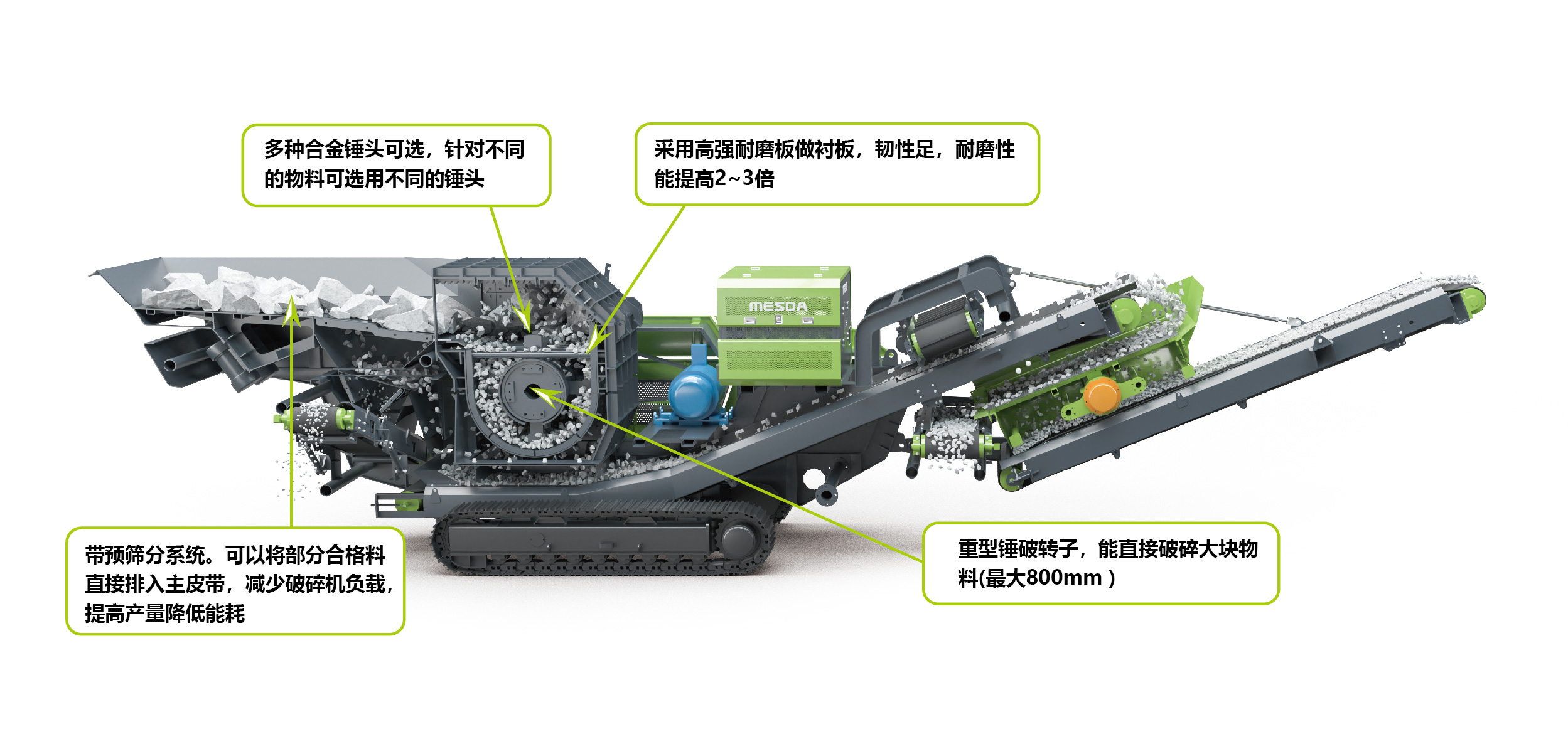 履帶移動錘式破碎機(jī)